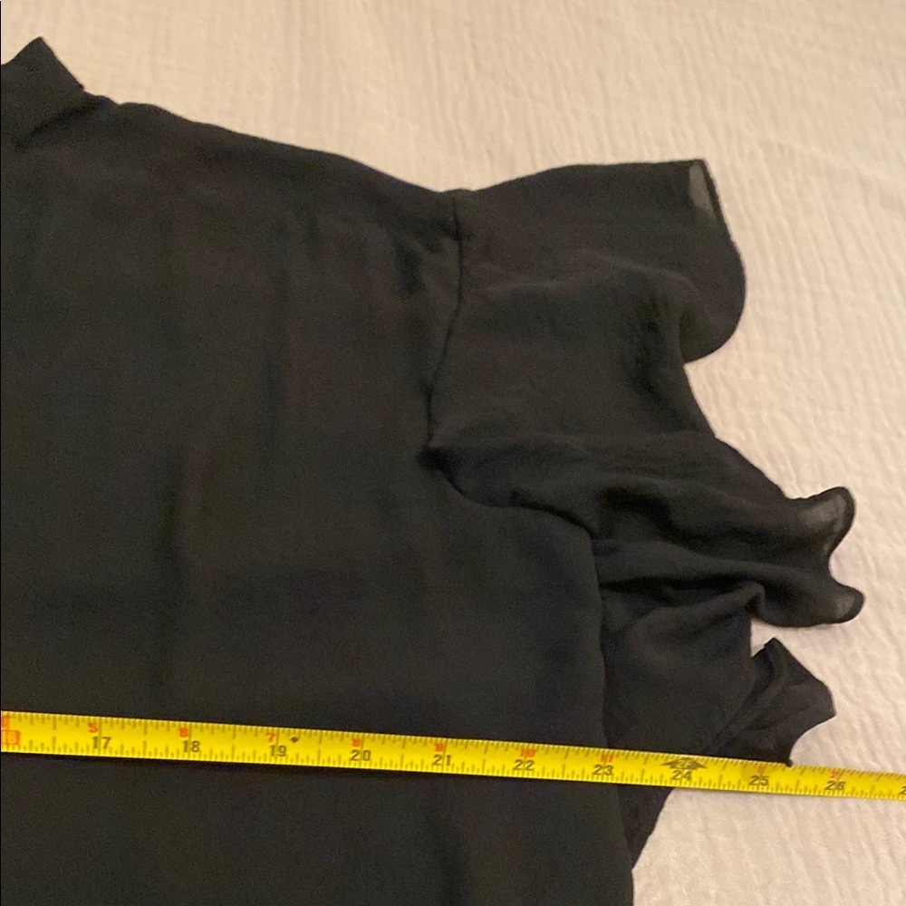 Mod Ref Black Button Down Blouse . Size S - image 7